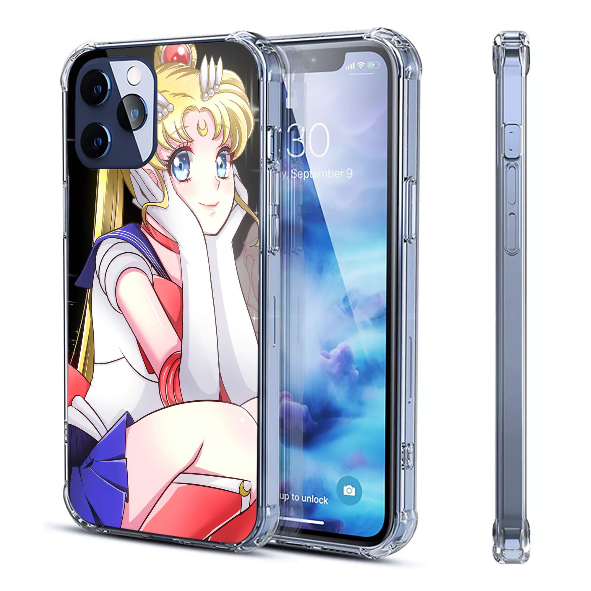 （画像用） 美少女戦士セーラームーン Sailor Moon 【iPhone 12シリーズ対応】透明スマホケース（クリアソフトケース）